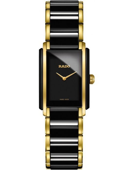 Rado Rado Integral R20845152  R20845152 кварцевые мужские часы черный циферблат, браслет сталь + pvd + керамика — вид спереди